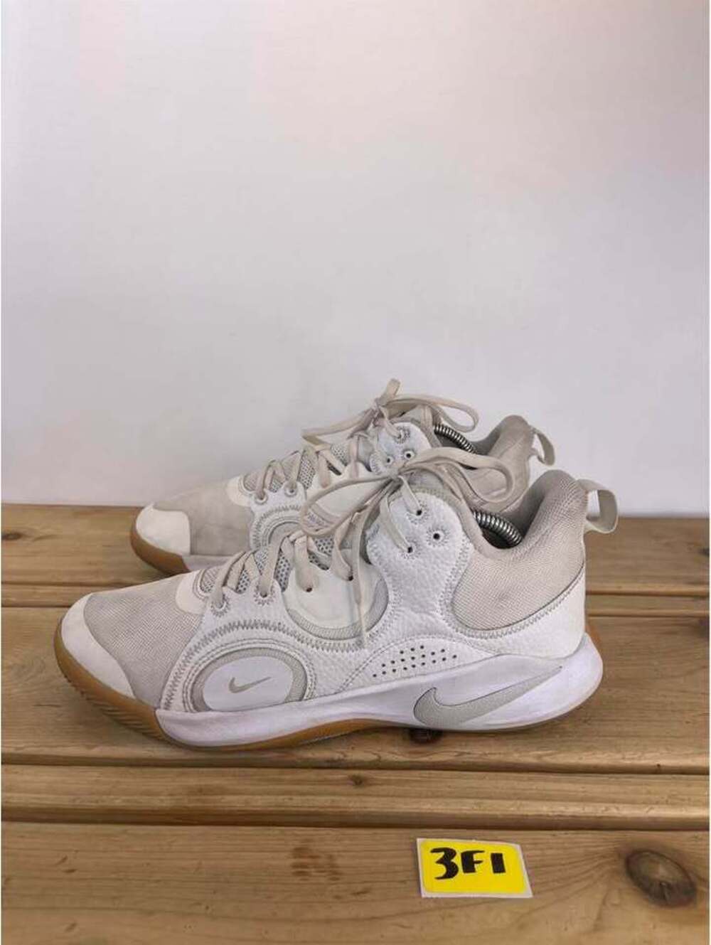 Nike Fly.By Mid 3 Basketball Shoes Men's Size 9 (Summit White / Gum)